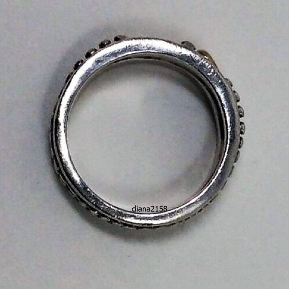 Lagos EL Caviar SS 925 14k 585 YG Dot Ring 7 (5 Grams)